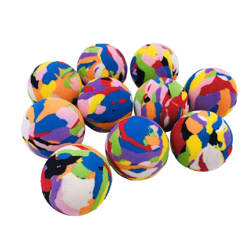 PET SHOW 10pcs Pack Cats Interactive Toys Balls for Indoor Cat 35mm Camouflage Soft EVA Foam Ball for Kitten Chase Playing Toy for Small Dogs Animals Puppies - Image 2